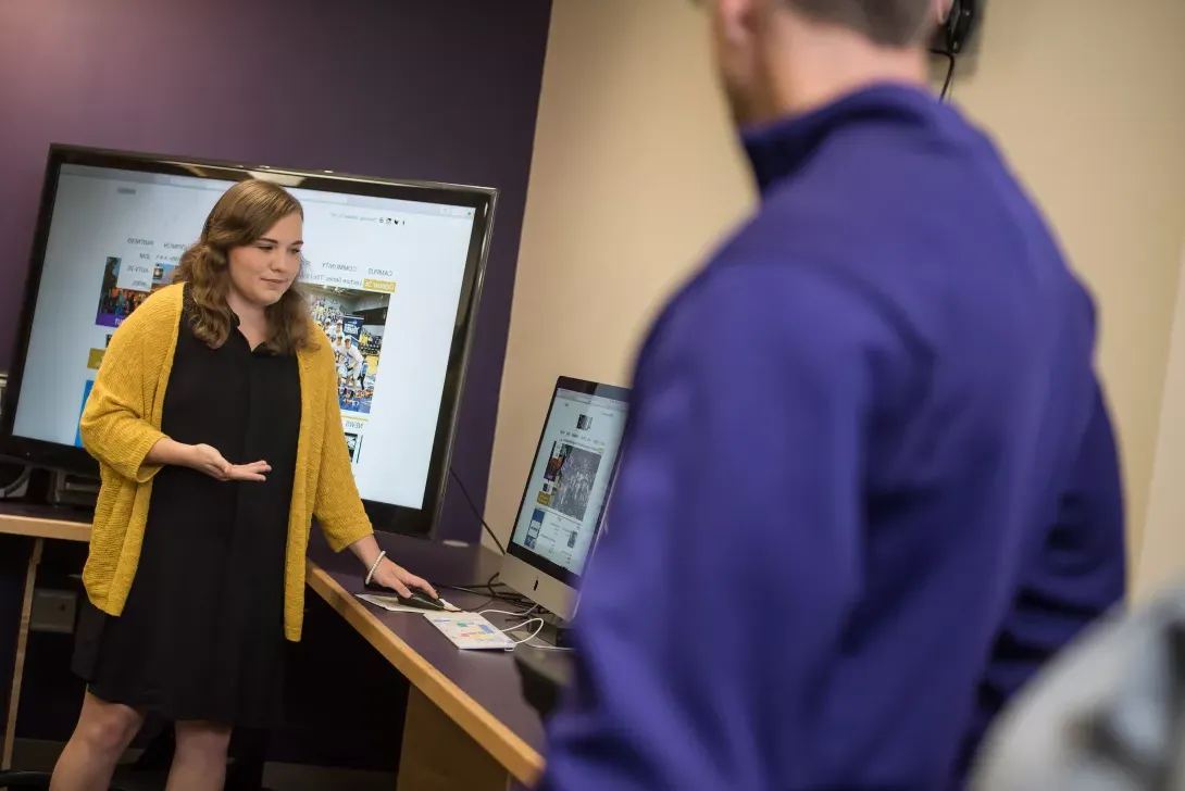 Student who works for the Collegian newspaper